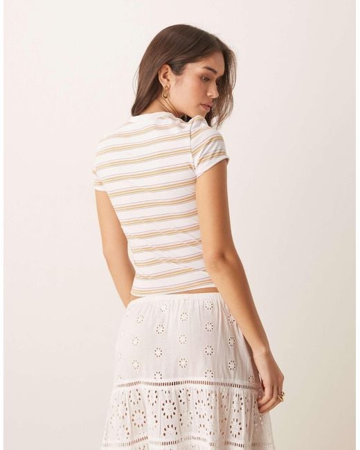 ASOS Pink Stripe Baby Tee With Graphic