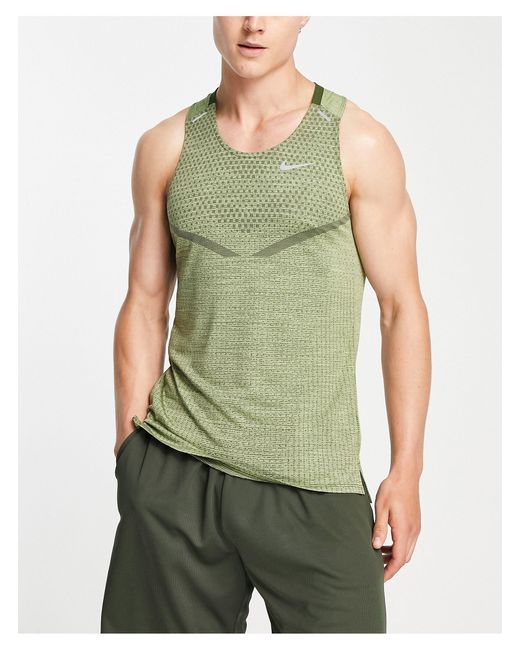 Camiseta sin mangas techknit ultra adv dri-fit Nike de hombre de color Green