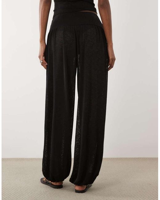 ASOS Black Sheer Co-Ord Trouser