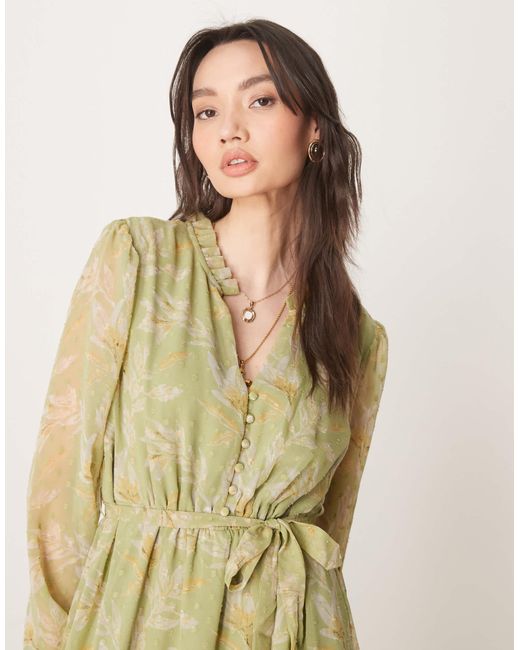 Vila Green – chiffon-kleid