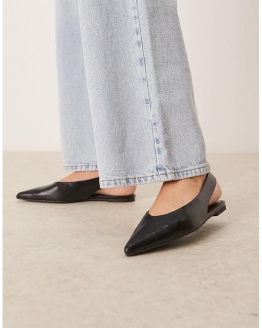 ASOS Black Linford Slingback Ballets