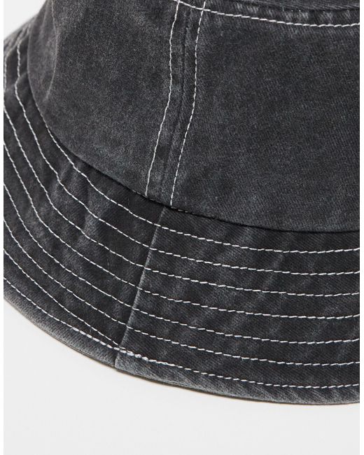 Reclaimed (vintage) Black Unisex Logo Bucket Hat