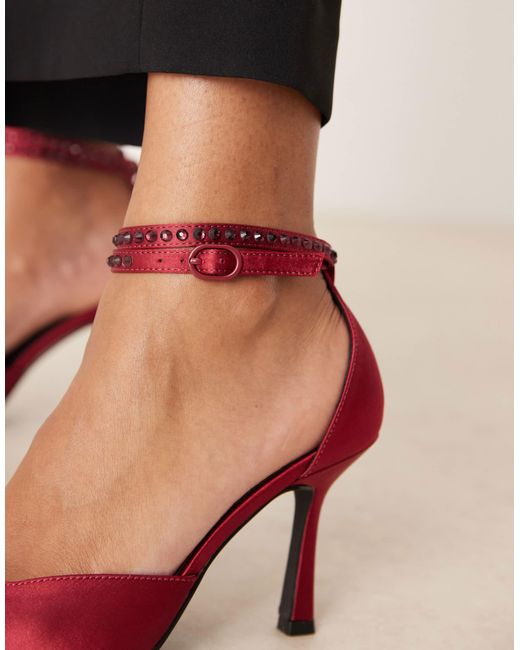 Raid Black – etanah – spitze pumps aus satin