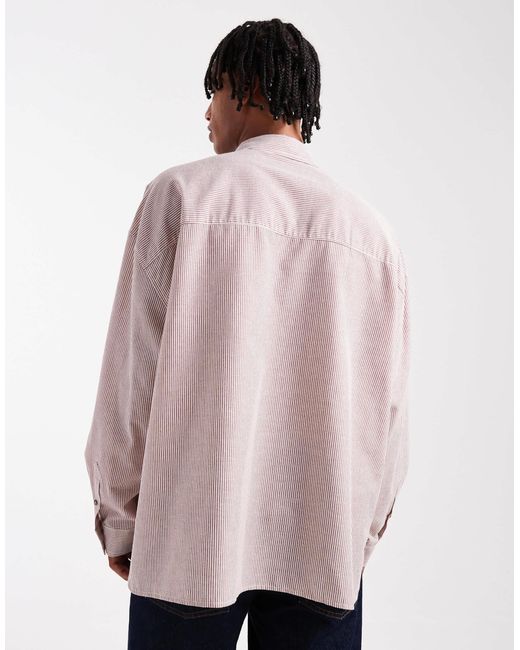 ASOS – voluminöses oversize-hemd in Pink für Herren