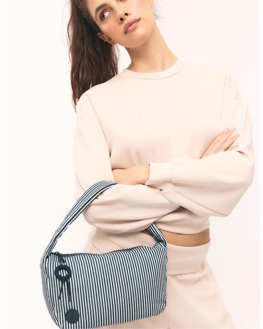 Stradivarius Natural Fabric Shoulder Bag
