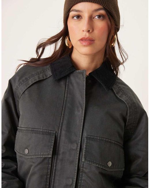 Chaqueta Corta Negra Utilitaria De Estilo Worker De Abercrombie & Fitch de color Natural