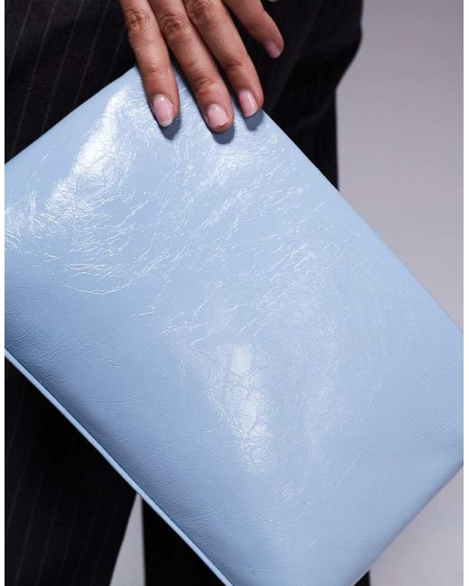 Pochette Con Zip Superiore di ASOS in Blue