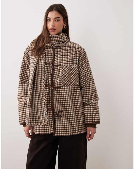 House Of Sunny Natural Retro Blanket Jacket With Detatchable Scarf