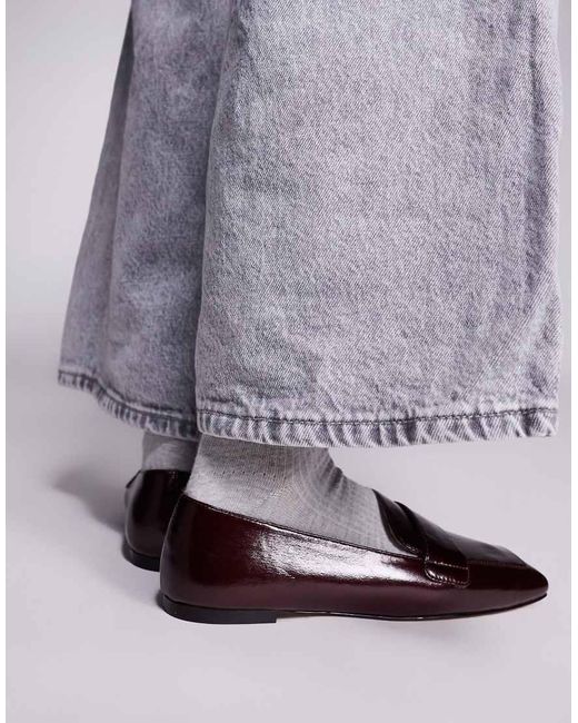 Steve Madden Red Monarc Square Toe Loafer