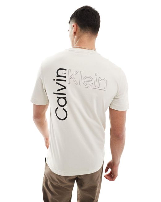 Calvin Klein White Angled Back Logo T-shirt for men