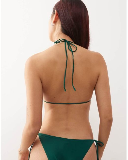 Weekday Black Triangle Tie Bikini Top
