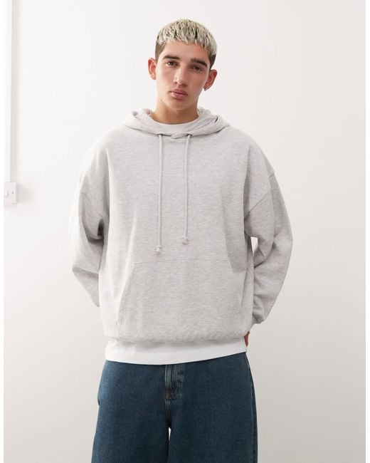 Collusion Gray Boxy Hoodie for men