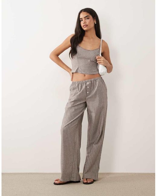 Missy Empire Gray Cotton Rich Scoop Neck Cami Top Co-Ord