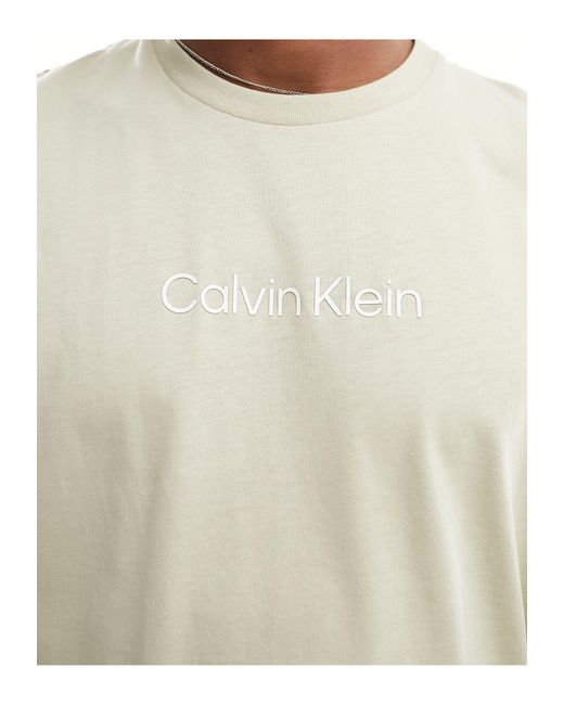 Calvin Klein – hero comfort – bequemes t-shirt in White für Herren
