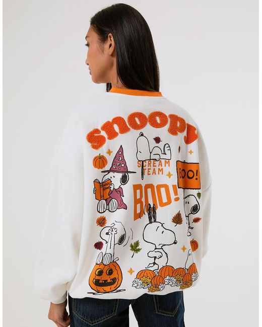 Skinnydip London White Peanuts X Scream Team Sweatshirt