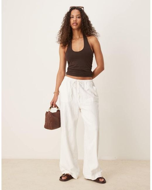 Gina Tricot White Halterneck Top