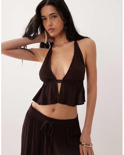 Free Society Black Tie Back Beach Top