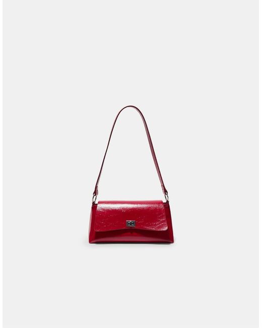 Stradivarius Red Large Flap Rectangular Mini Bag