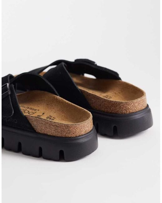 Birkenstock Blue Siena Chunky Suede Sandals