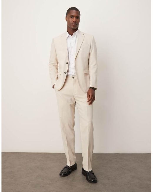 Blazer Vestibilità Classica Color Crema di SELECTED in Natural da Uomo