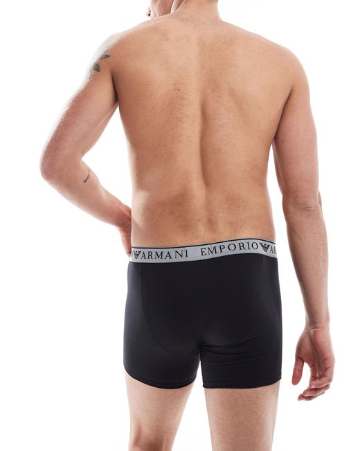 Emporio Armani – bodywear – 2er-pack eng geschnittene boxershorts in Blue für Herren