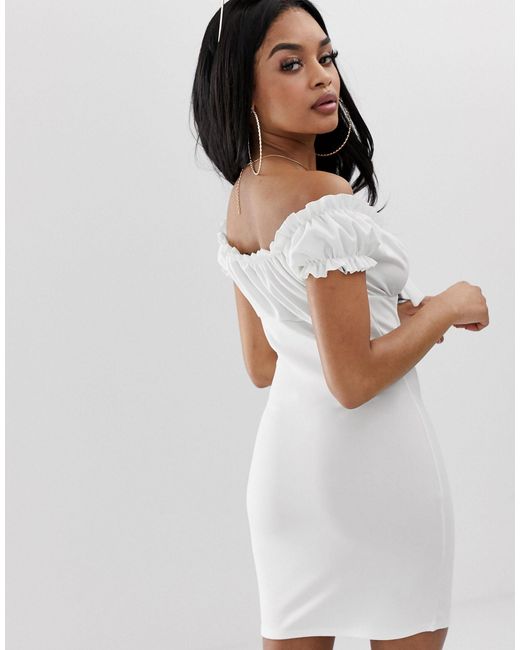 missguided white bodycon dress