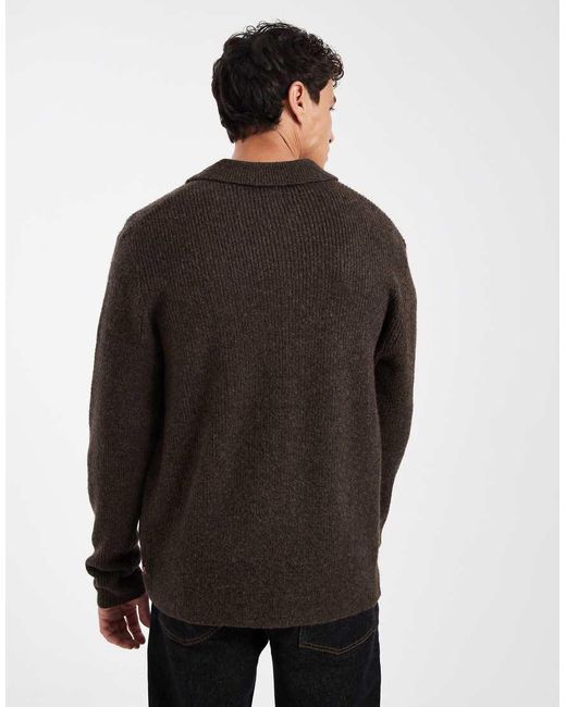 Levi's Black Button Down Polo Jumper for men