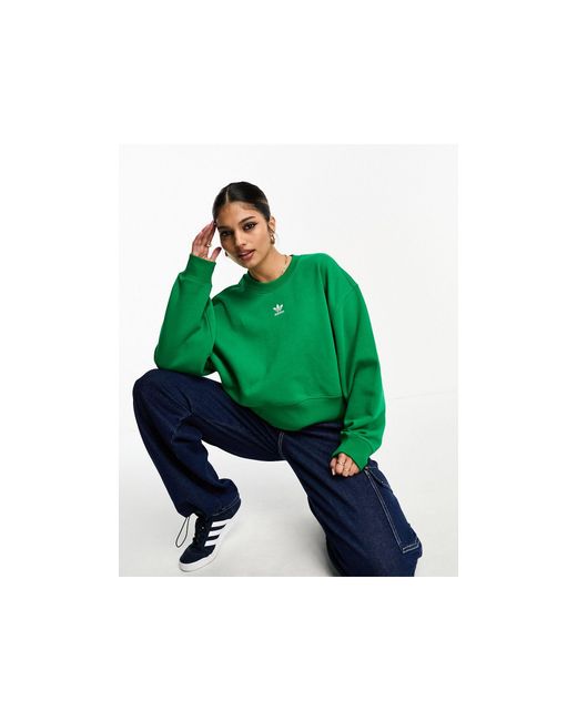 adidas Originals – essentials Lyst Grün – | sweatshirt DE in