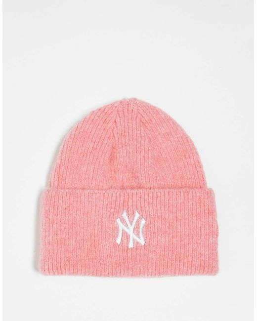 KTZ Pink Ny Yankees Wide Cuff Beanie