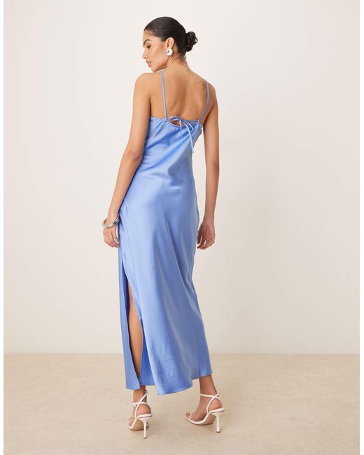 Halter Neck Satin Maxi Dress
