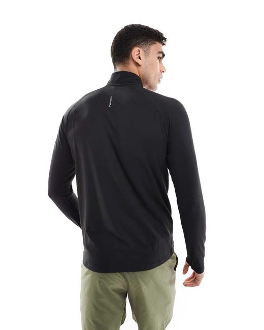 PUMA Black Velocity Cloudspun Running 1/4 Zip Top for men