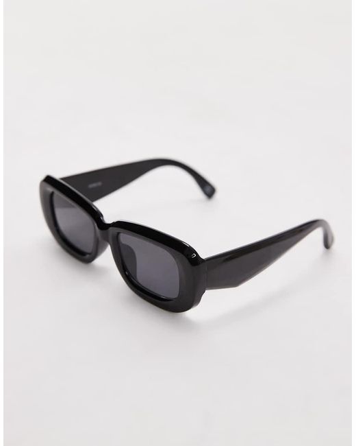 TOPSHOP Black Athens Rectangle Sunglasses