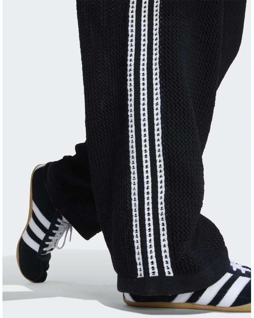 Adidas Originals Black Knitted Crotchet Firebird Track Pants