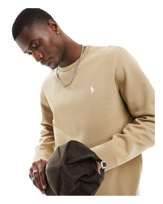 Polo Ralph Lauren Natural Icon Logo Double Knit Sweatshirt No Fit for men