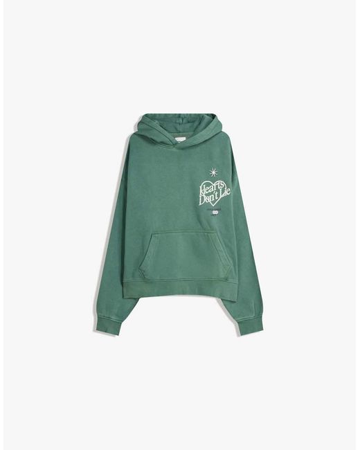 Bershka Sweatshirt Met Vervaagd Effect En Print in het Green voor heren