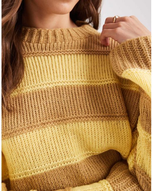 ASOS Blue – gestreifter strickpullover