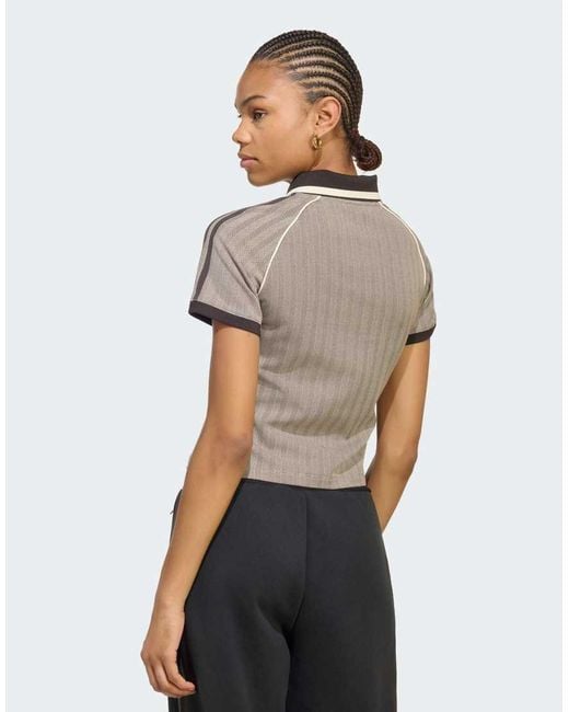 Adidas Originals Natural Tweed Polo Shirt