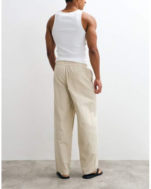 Only & Sons Multicolor Wide Fit Trouser With Linen for men