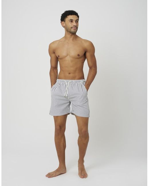 Brave Soul Blue Elasticated Swimshorts for men