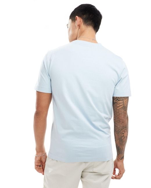 Icon - t-shirt vestibilità classica azzurra con logo di Abercrombie & Fitch in Blue da Uomo