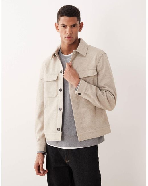 Mango Natural Classic Shacket for men