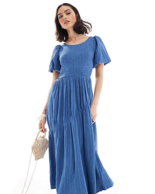Threadbare Blue – midikleid