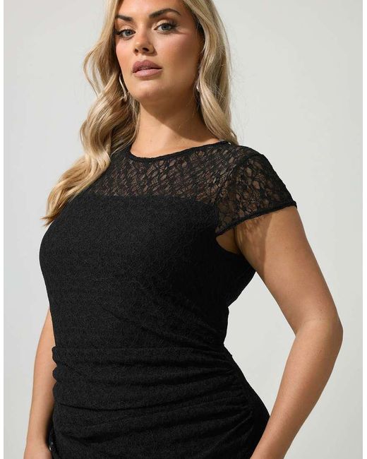 Yours Clothing Black Lace Maxi Dress