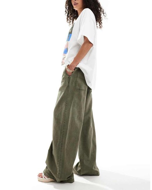 Jeans Morbidi A Fondo Ambio di ASOS in Green
