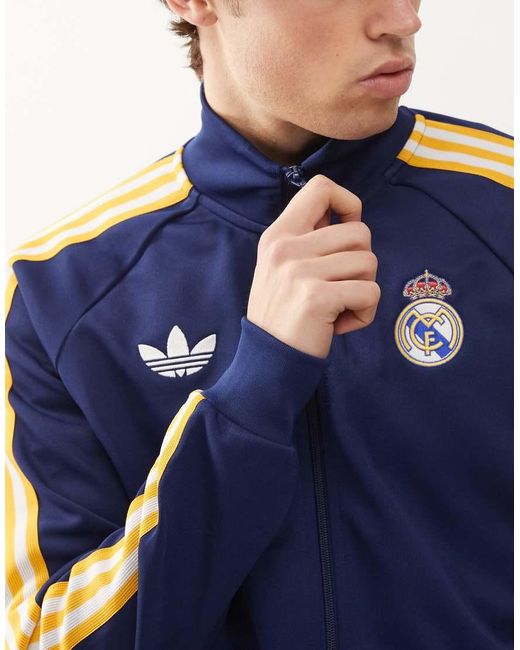 Adidas Originals Blue Adidas Football Real Madrid Tracktop