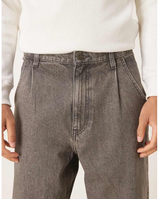 ASOS Natural Relaxed Tapered Jeans for men