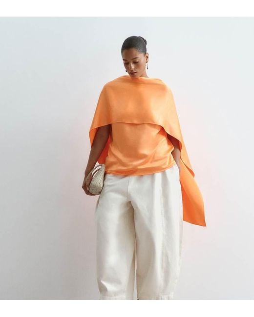 ARRANGE White Curve Willa Elasticated Waist Drawstring Trousers