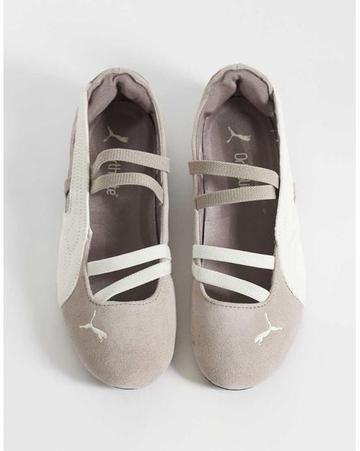 PUMA White Speedcat Ballet Flats