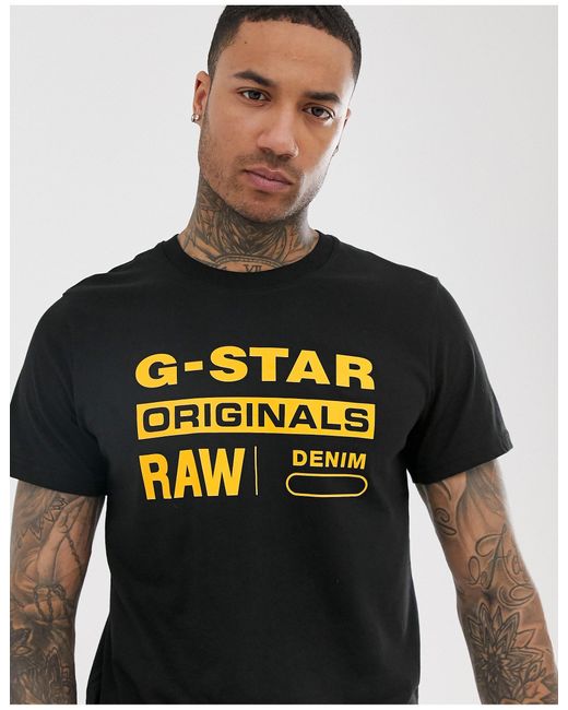 G-Star RAW Cotton Men's Graphic 8 T-shirt in Black for Men | Lyst