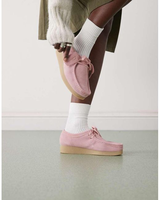 Clarks Pink Wallabee Evosh Shoe